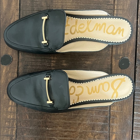 Sam Edelman Shoes - Sam‎ Edelman Linnie Bit Saddle 100% Black Leather Mule Flat Size 7.5